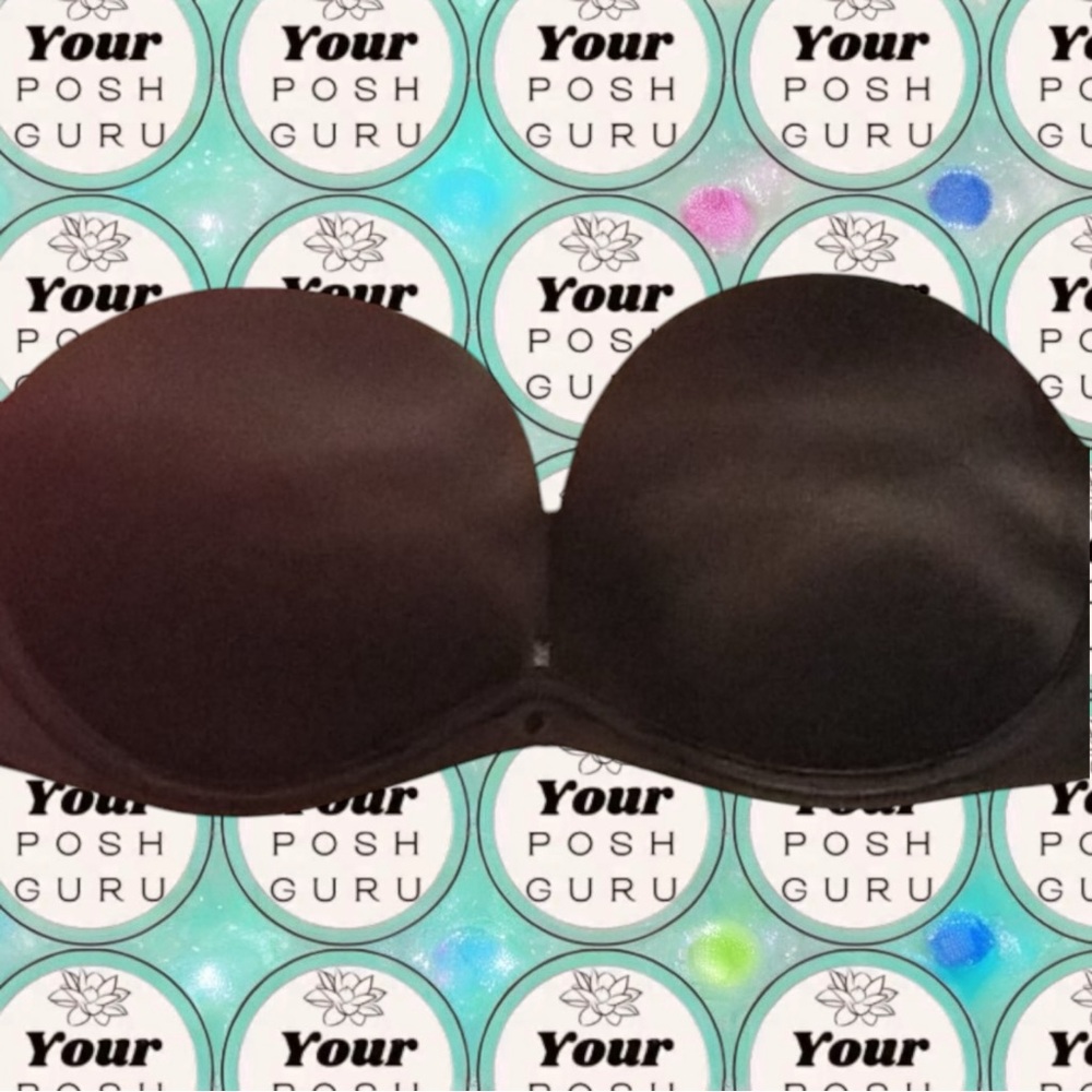 🪽 VS 😇 Rhinestone 💎 Jeweled center strapless Victoria's Secret bra 🖤🆓️w/$38